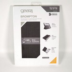 ZAGG Gear4 Brompton Case for Samsung Galaxy Tab S7 5G - Smoke‎ Gray/ Black Clear